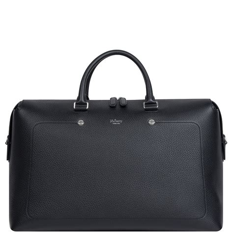 MULBERRY City Weekender grained leather duffel bag.